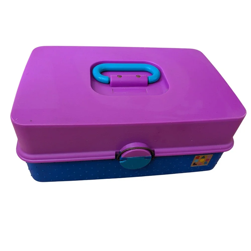 Caboodles Makeup Case Retro 90s Y2K Kidcore Nostalgia Organizer Travel Bright